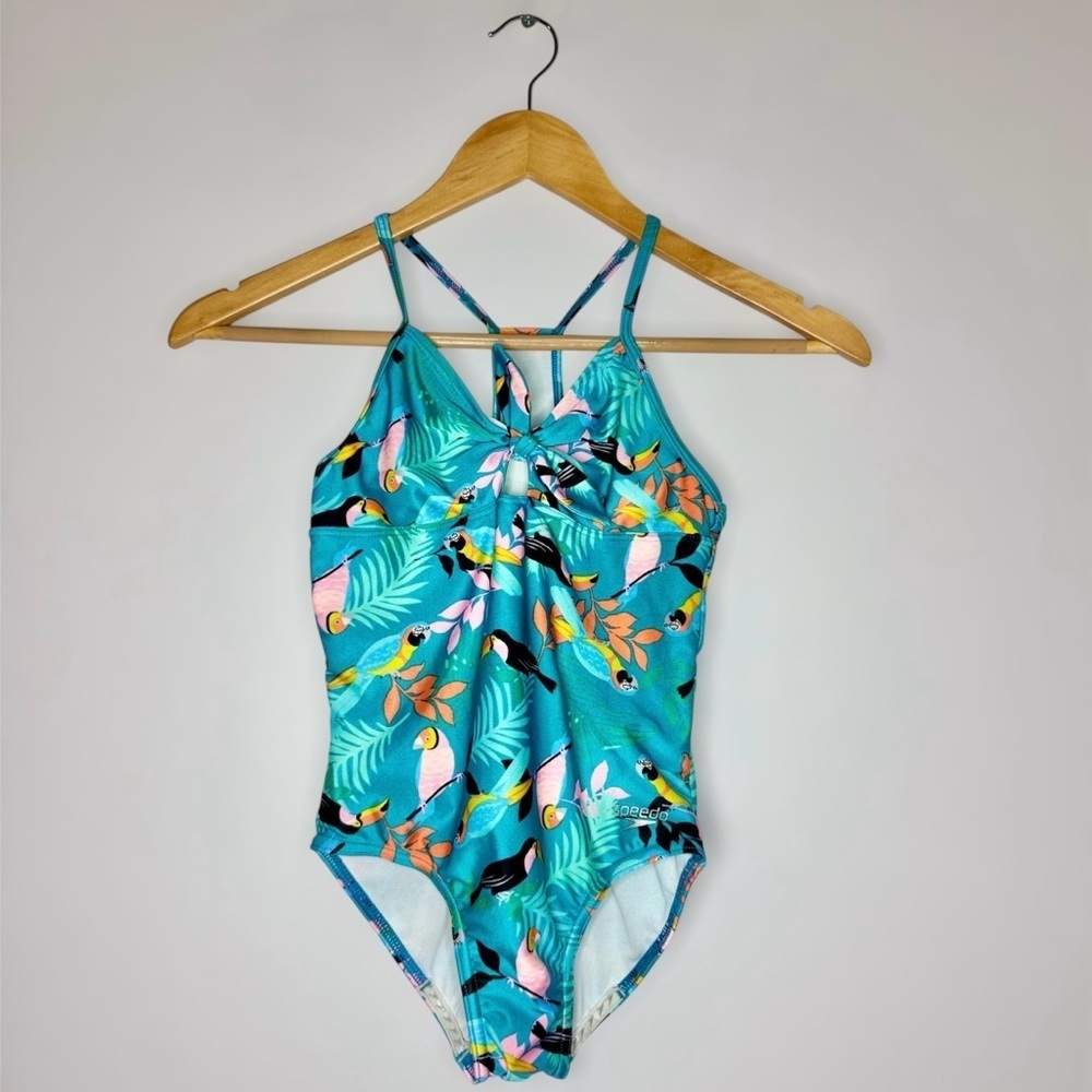 Speedo Kids' Tropical Blue Swimsuit M